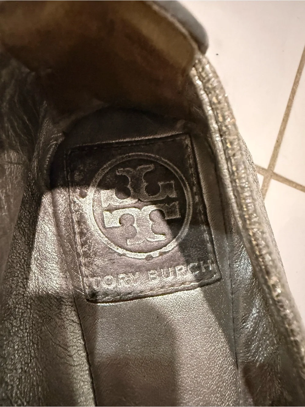 Tory Burch Silver Ballet Flats - Unbranded Metallic Slip-On Women's Shoes Size 8